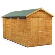 Power 14x6 Apex Secure Garden Shed - Single Door